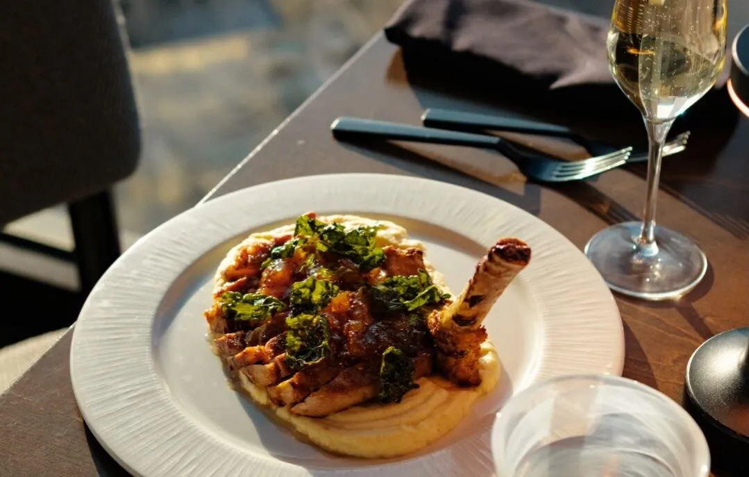 The Duroc Pork Chop at The Compass. | Photo courtesy of The Compass