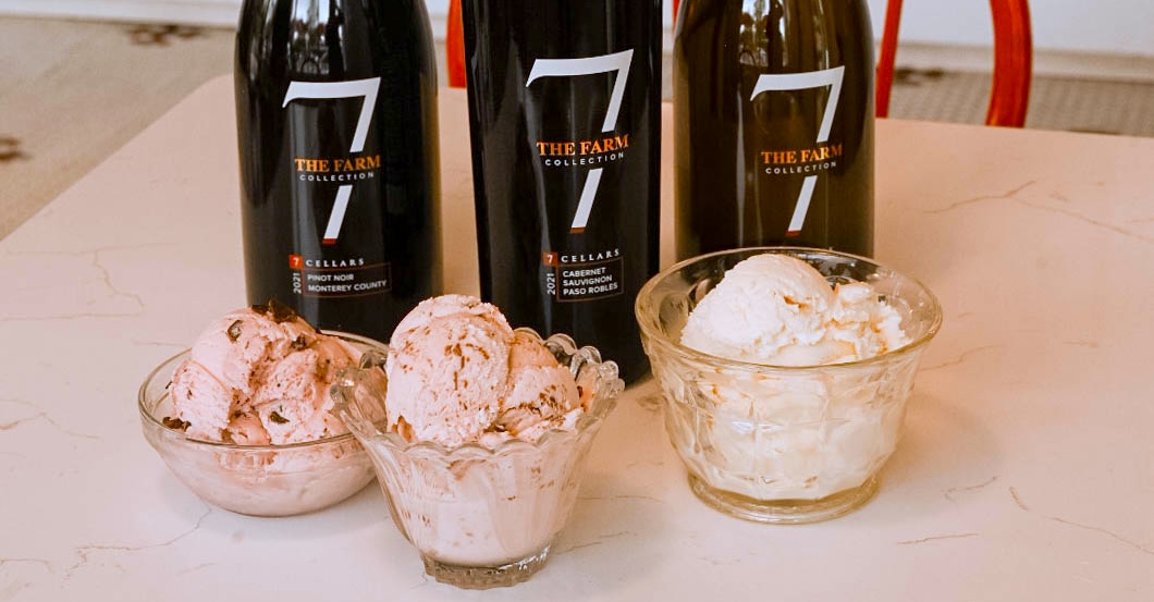 bonnie brae ice cream and 7cellars wine collaboration