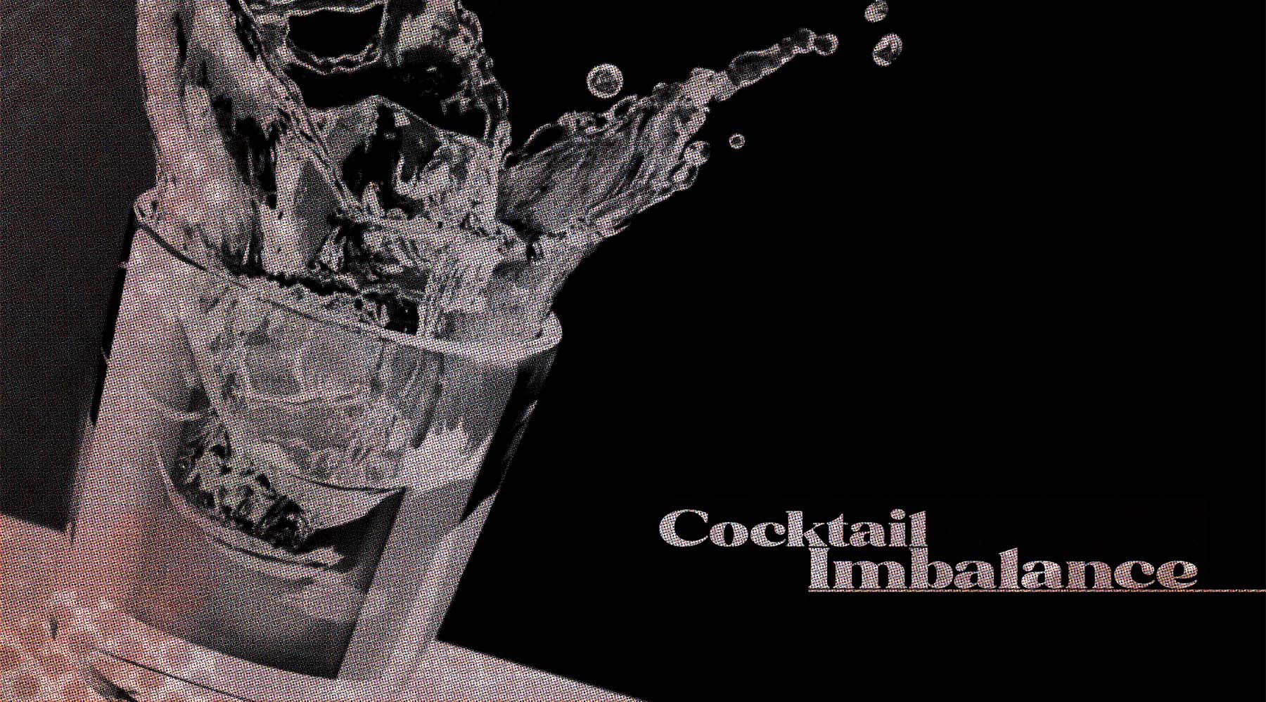 Photo of a cocktail with ice splashing