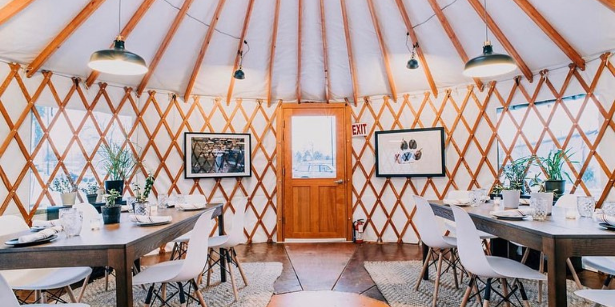 This place in Stanley Market is everybody’s go-to favorite outdoor hotspot during Denver’s chilliest months when the sun couldn’t be farther away. Here, dining is an art, with a menu that celebrates the seasons. Celebrate yourself in their cozy yurt or under the stars on their covered patio.