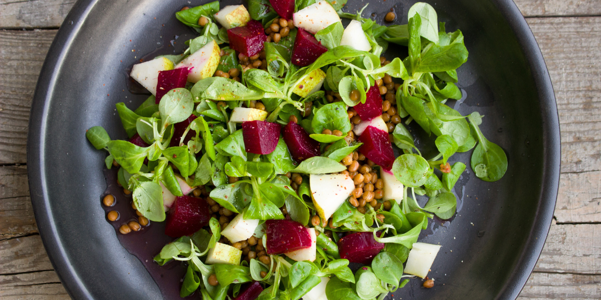 Beet salad with light dressing