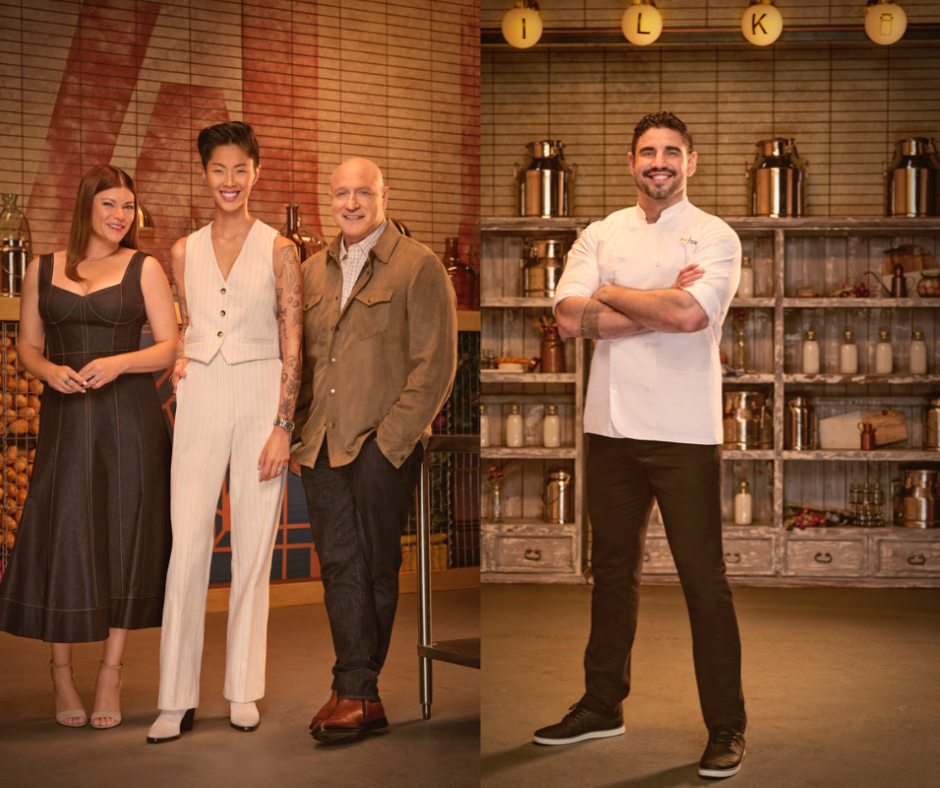 judges for Top chef and manny barella standing