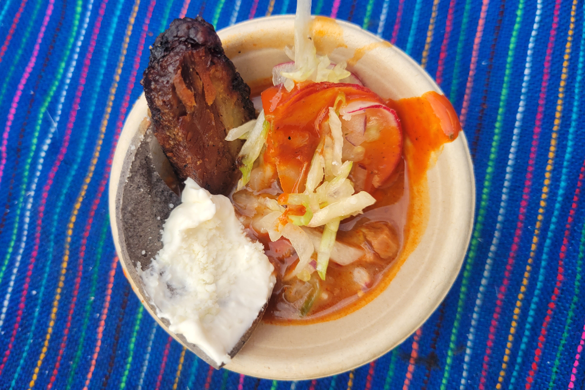 One of the many samples of pozole at past Bowl of Zole tests. | Photo by Linnea Covington