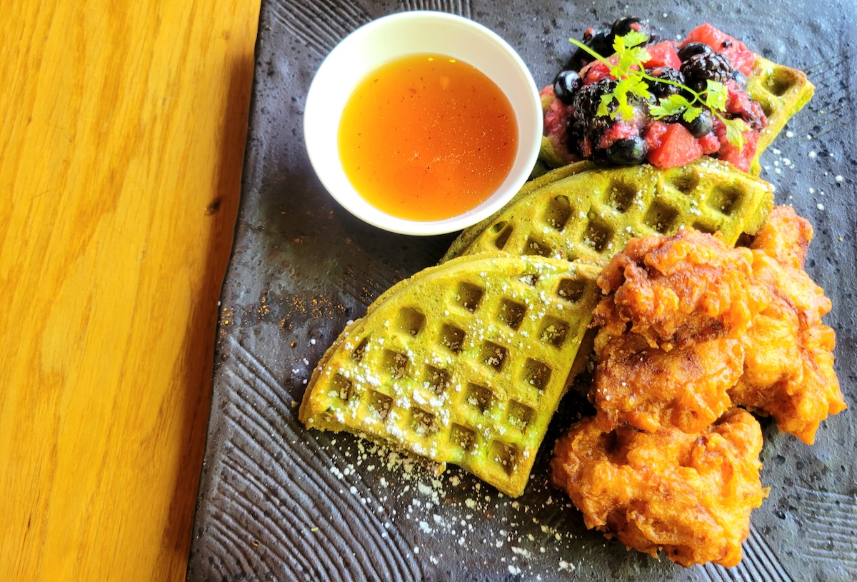 Chicken karaage and waffles at Ototo. | Photo by Linnea Covington