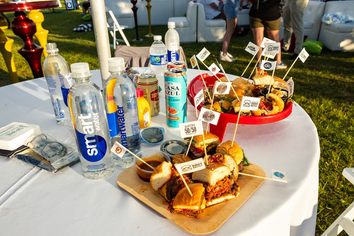 A pile of burger pieces at the Denver Burger Battle in 2023. | Photo by Denver Burger Battle