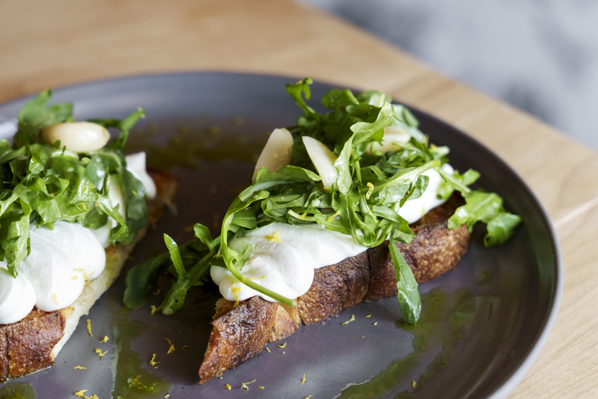 Ricotta toast at American Elm. | Photo by Ashley Beguin