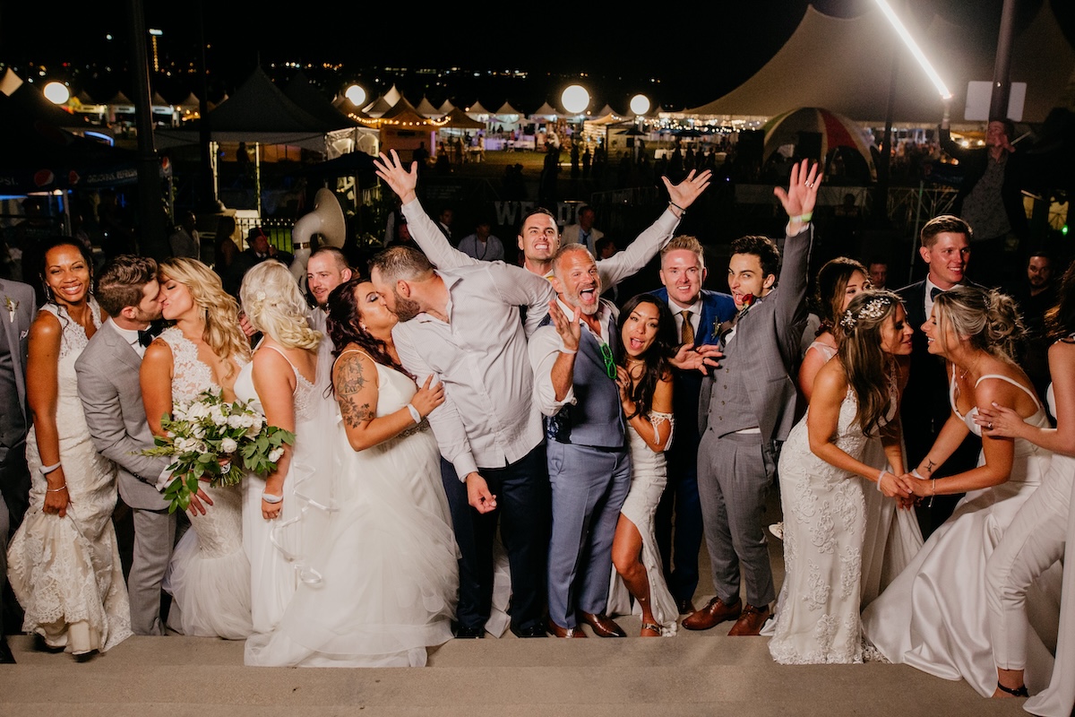 The Wedding Party was a success with 2,000 people and nine couples tying the knot. | Photo by DiningOut Events