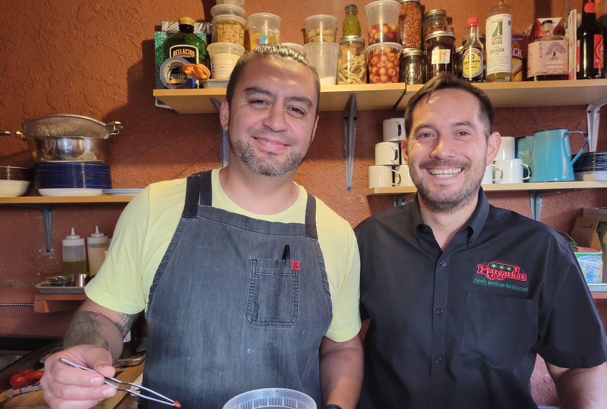 Chef Sharif Villa and 3 Margaritas owner Jesus Gutierrez at Choza. | Photo by Linnea Covington