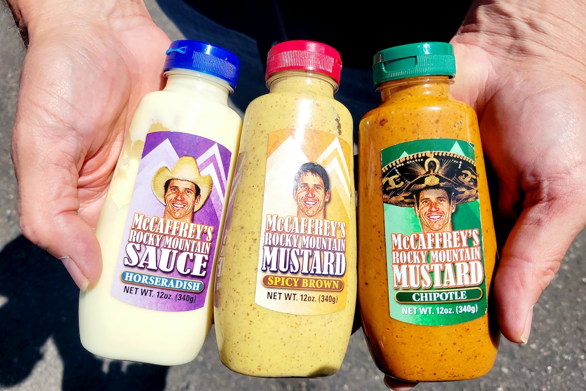 McCaffrey Rocky Mountain brand mustards and horseradish sauce. | Photo by Linnea Covington