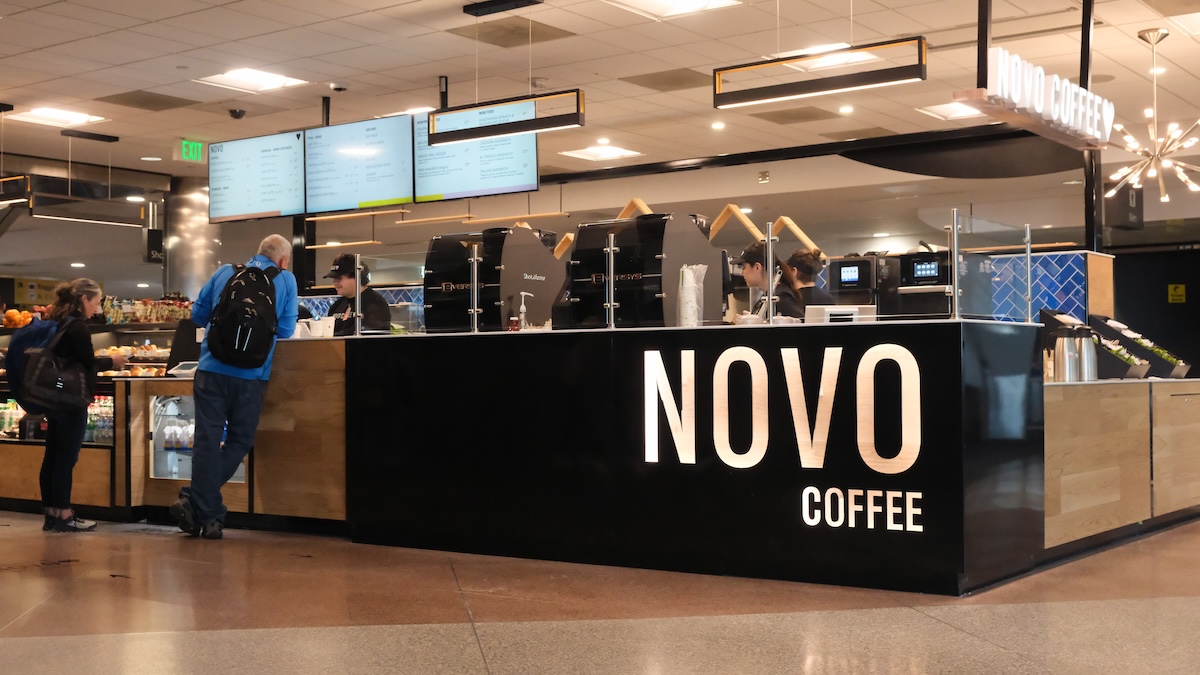 The new Novo Coffee kiosk in Denver International Airport. | Photo by Novo Coffee