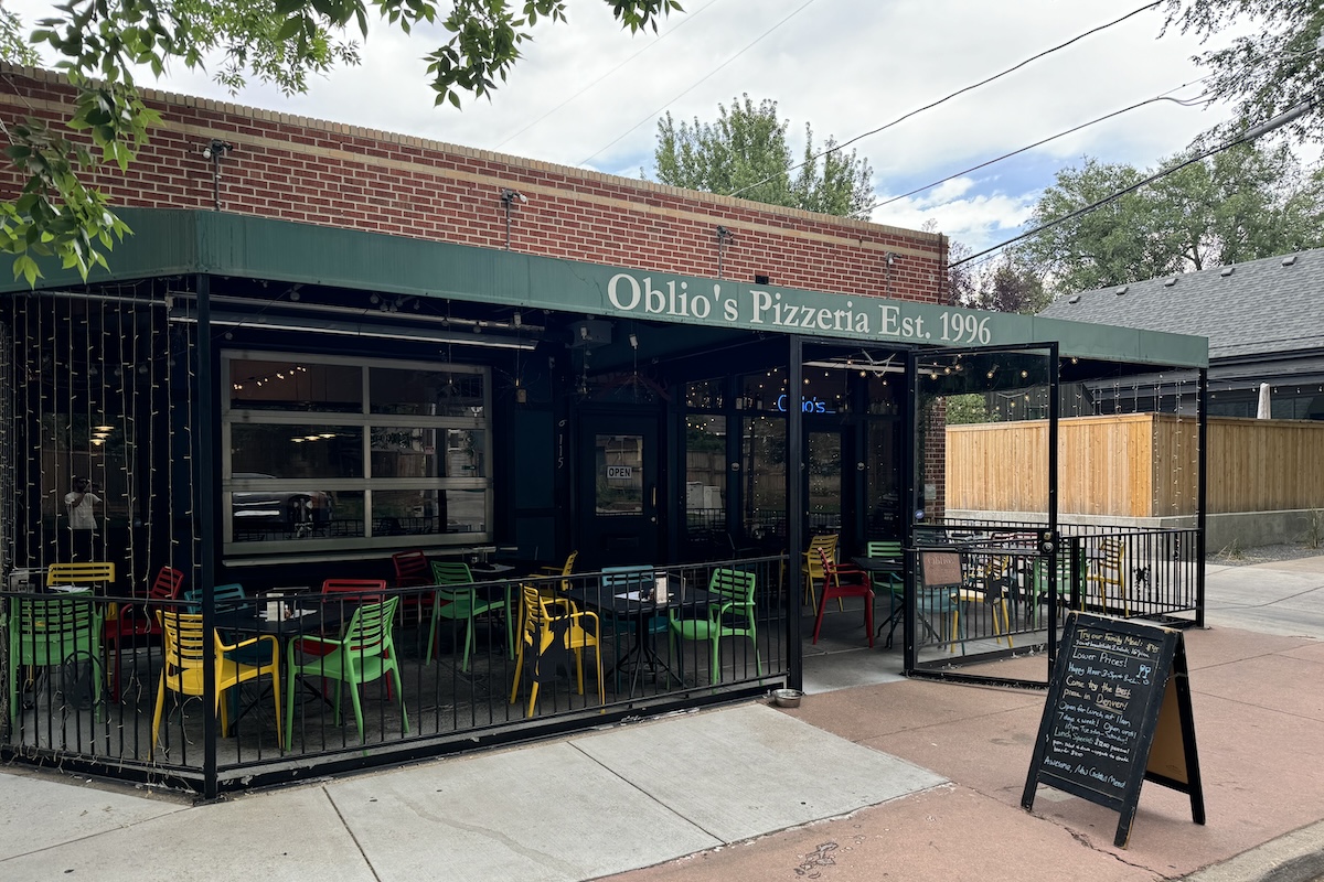 From the outside, Oblio's Pizza maintains a nostalgic look. | Photo by Oblio's Pizza