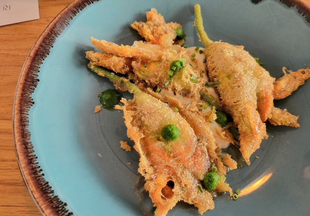 Baki Bean flour was used to make tempura squash blossoms. | Photo by Linnea Covington