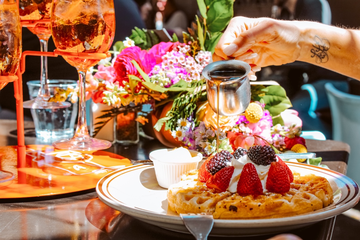 Waffles and Aperol Spritzes? Why not, it's brunch. | Photo by 
Michael Kurowski 