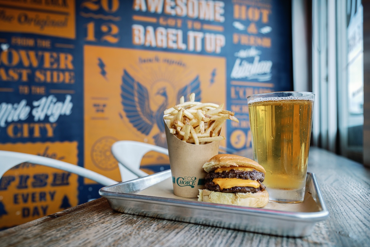 Burgers, fries, and a beer make for a great midnight snack. | Photo by From the Hip Photo