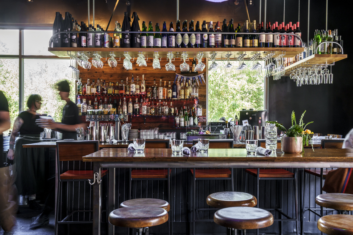 The bar seating area at Glo Noodle House. | Photo by Ashley Beguin