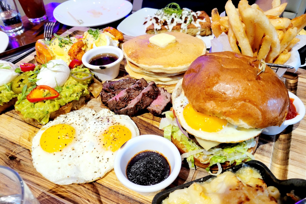 All the brunch foods at STK. | Photo by Linnea Covington