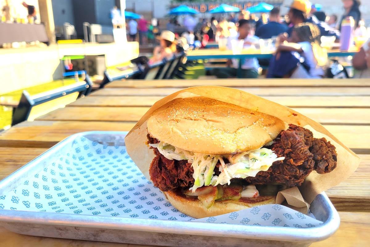 The hot chicken sandwich at Split Lip. | Photo by Linnea Covington