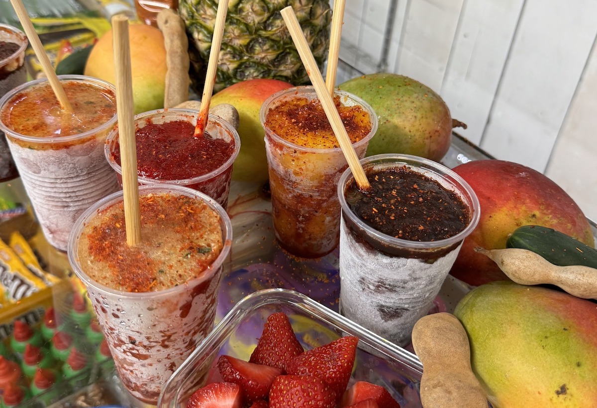 Chamoyadas at Azteca farmers market. | Photo by Azteca farmers market