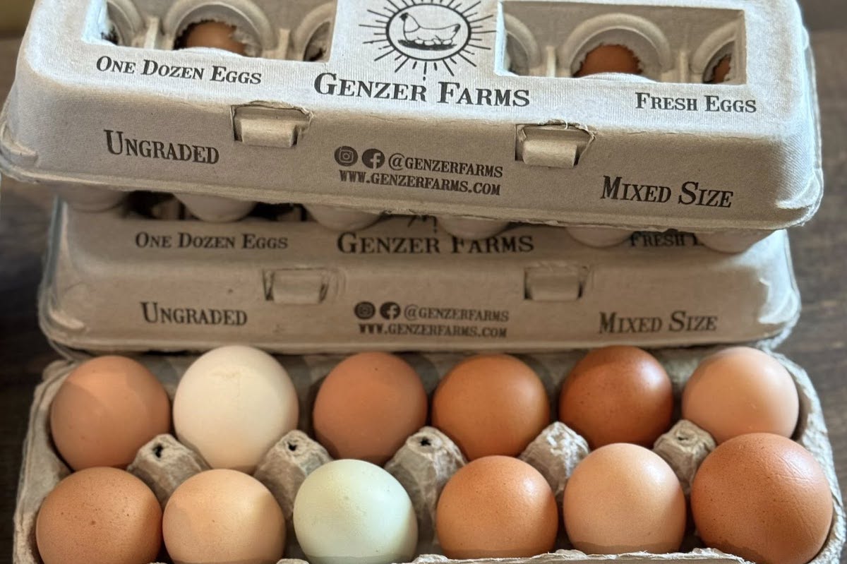 Farm fresh eggs from Genzer Farms, featured at Bayou City Farmers Market. | Photo by Bayou City Farmers Market