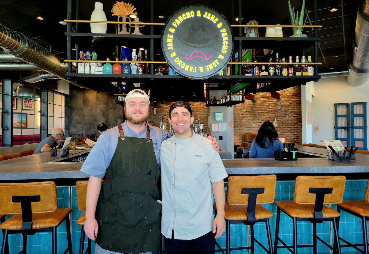 Chefs Nate Andzulis and Ben Shapiro at Pancho & Jane. | Photo by Linnea Covington