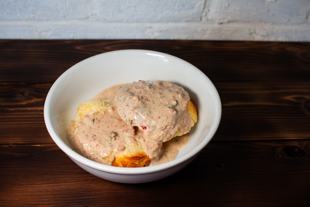 Biscuits and gravy are new. | Photo by Leven Deli Co.