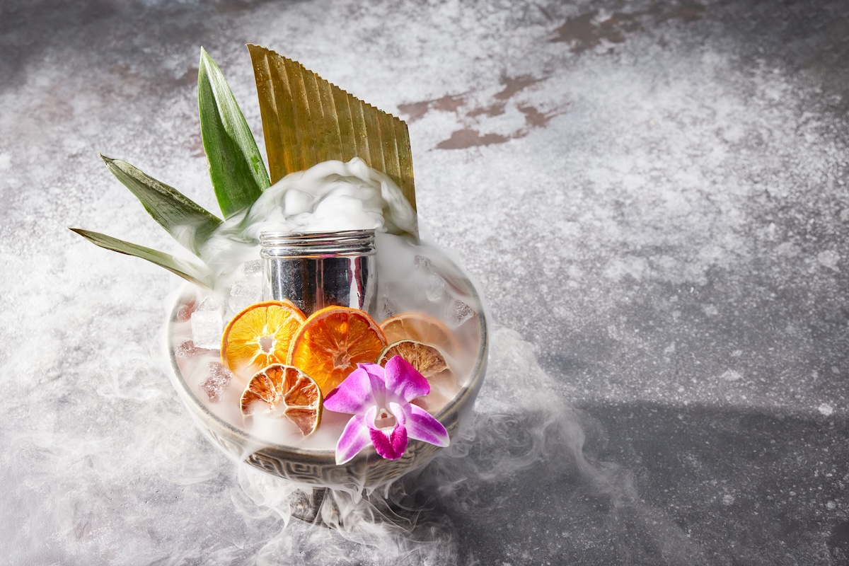 Oh the joy of a spooky punch bowl at Adrift Tiki Bar. | Photo by Harrison Warters Photography