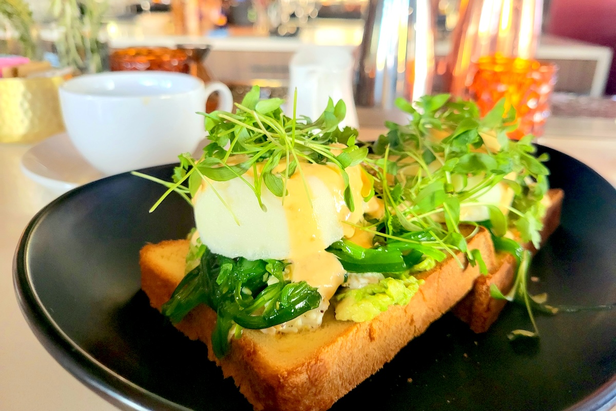 Blue Crab and Avocado Beni at The Goldfinch. | Photo by Linnea Covington