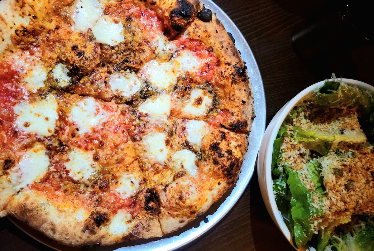 The Famous Original pizza at Roberta's Denver. | Photo by Linnea Covington