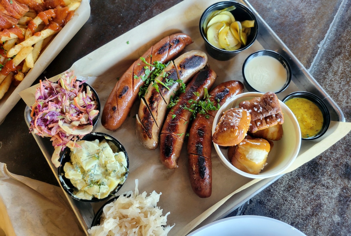 Sausage platter at Prost Brewing Co. | Photo by Linnea Covington