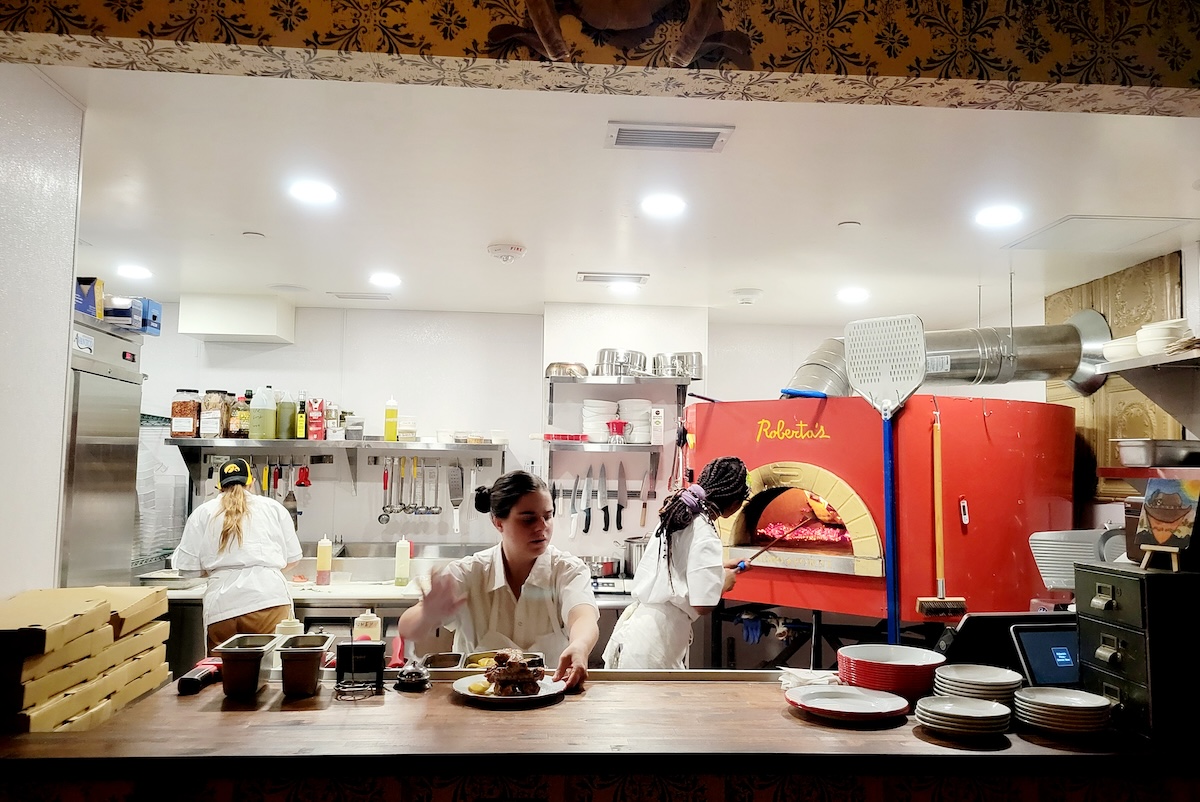 Chef Cheyenne Langis helming the kitchen at Roberta's in Denver. | Photo by Linnea Covington