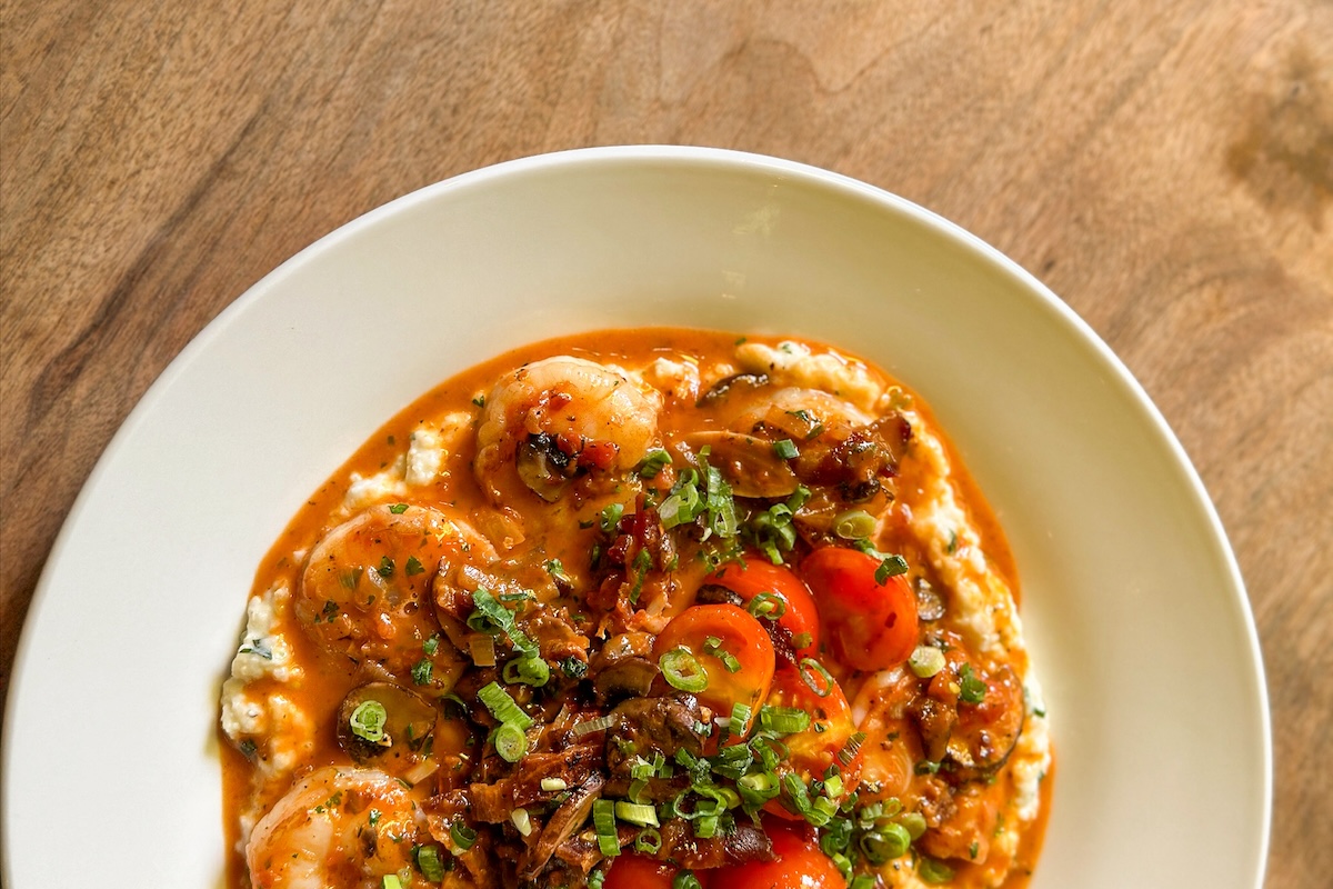 Church and Union offers shrimp and grits on its new brunch menu. | Photo by Church and Union