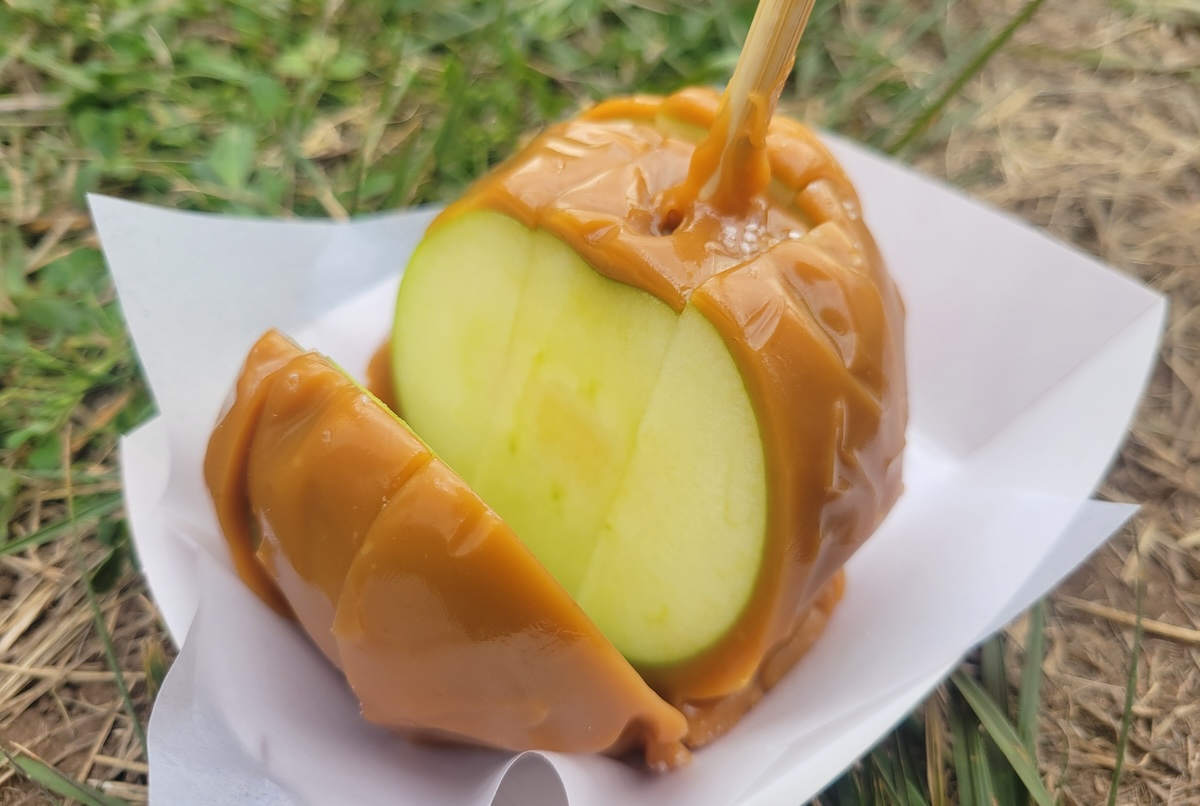 Every year the corn maze at Chatfield Farms has the best caramel apples. | Photo by Linnea Covington