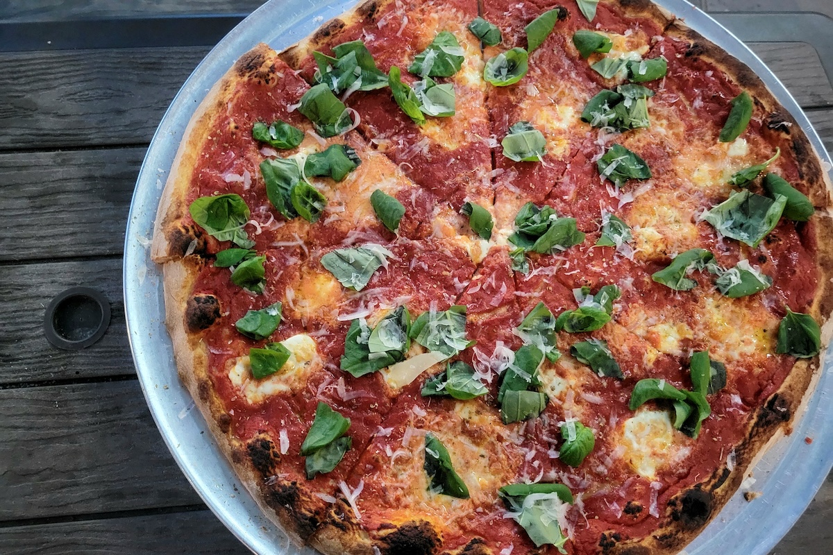 Margarita pizza at Little Arthur's. | Photo by Linnea Covington