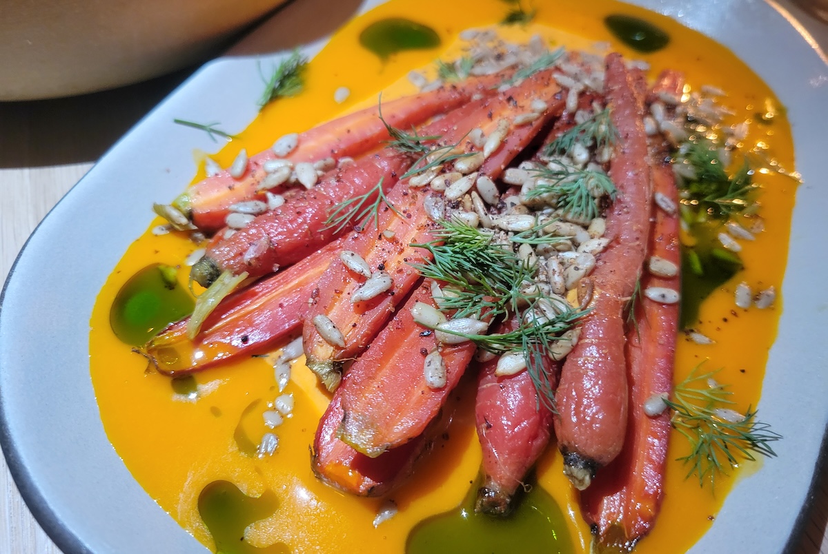 Roasted carrots at Pasque. | Photo by Linnea Covington