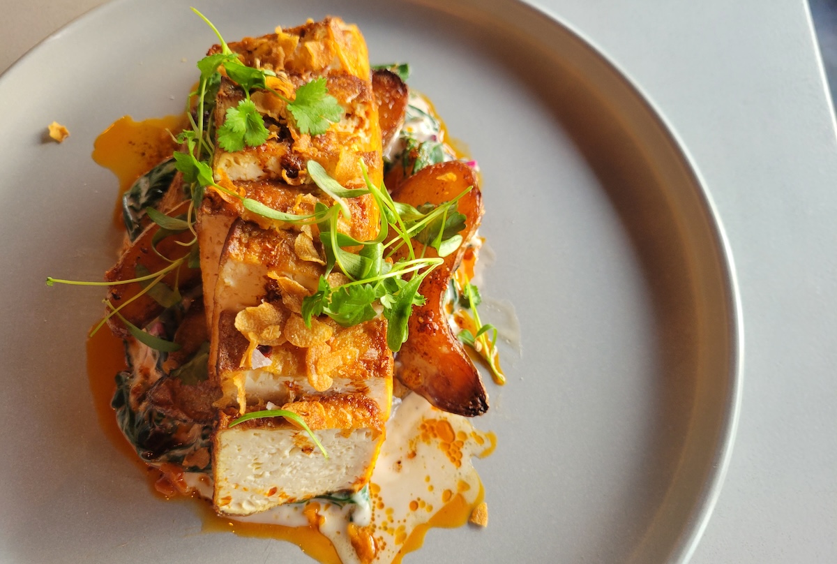 Butter braised tofu at Table by New Image Brewing. | Photo by Linnea Covington