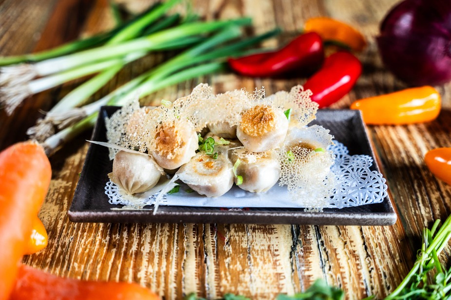 Pan-fried Thumbling dumplings. | Photo by Nana's Dim Sum chinese