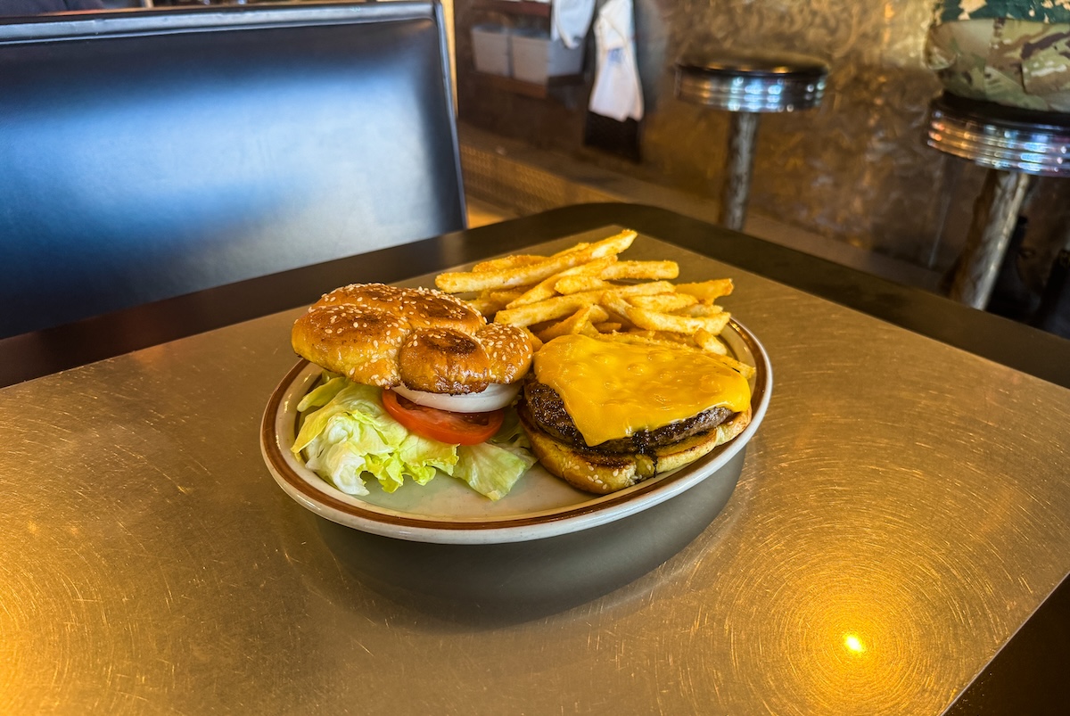 A classic diner-style cheeseburgers at Pete's Kitchen. | Photo by Max Sutton-Vermeulen