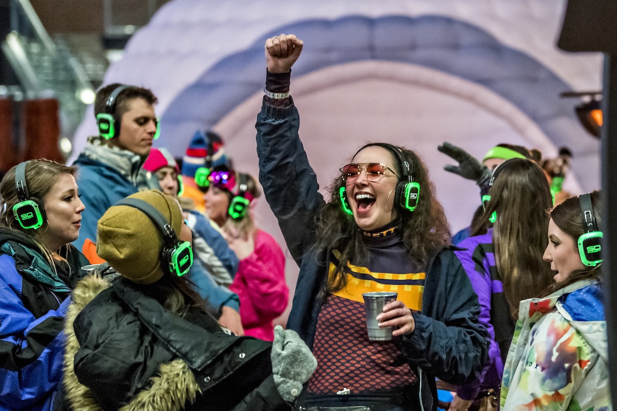 Tap into winter with an epic ice skating silent disco. | Photo by McGregor Square