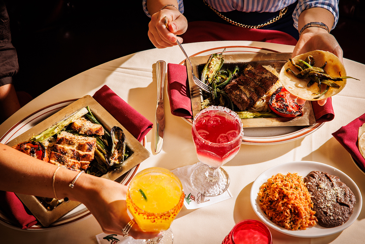A feast of dinner and tequila-fueled drinks at El Molino. | Photo by Samantha Marie Photography