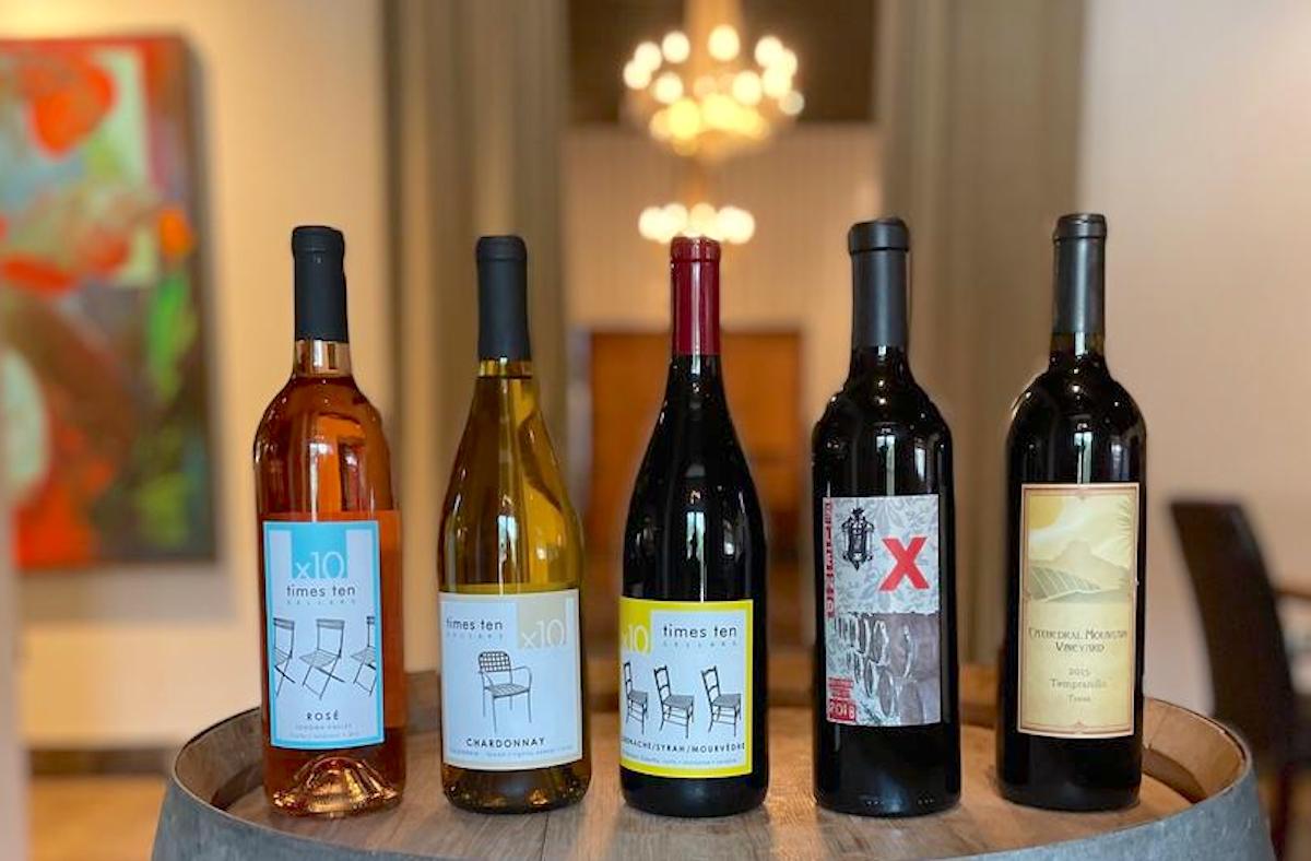 A selection of wine at Times Ten Cellars. | Photo by Times Ten Cellars