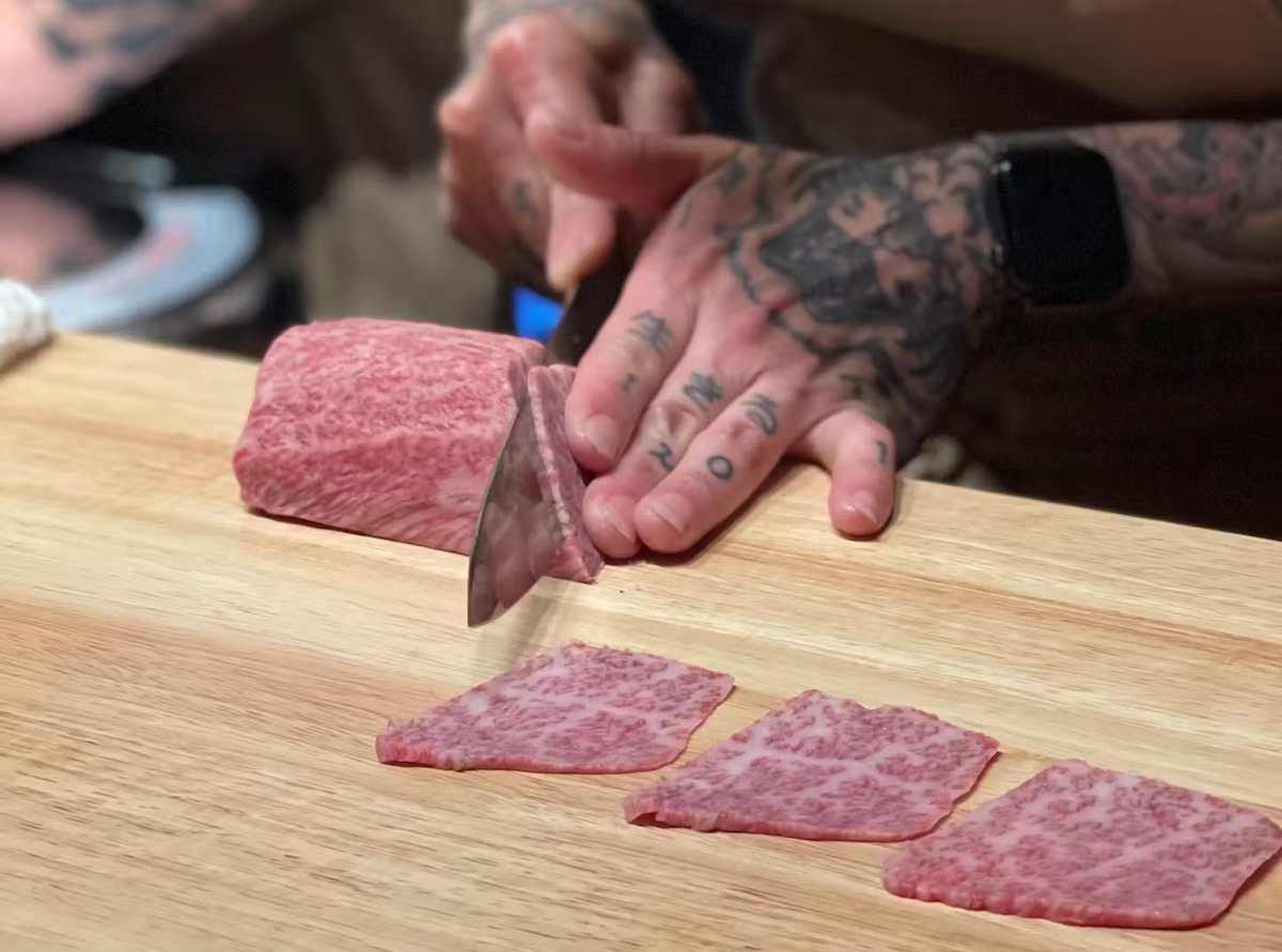 Wagyu service at Sushi by Scratch.