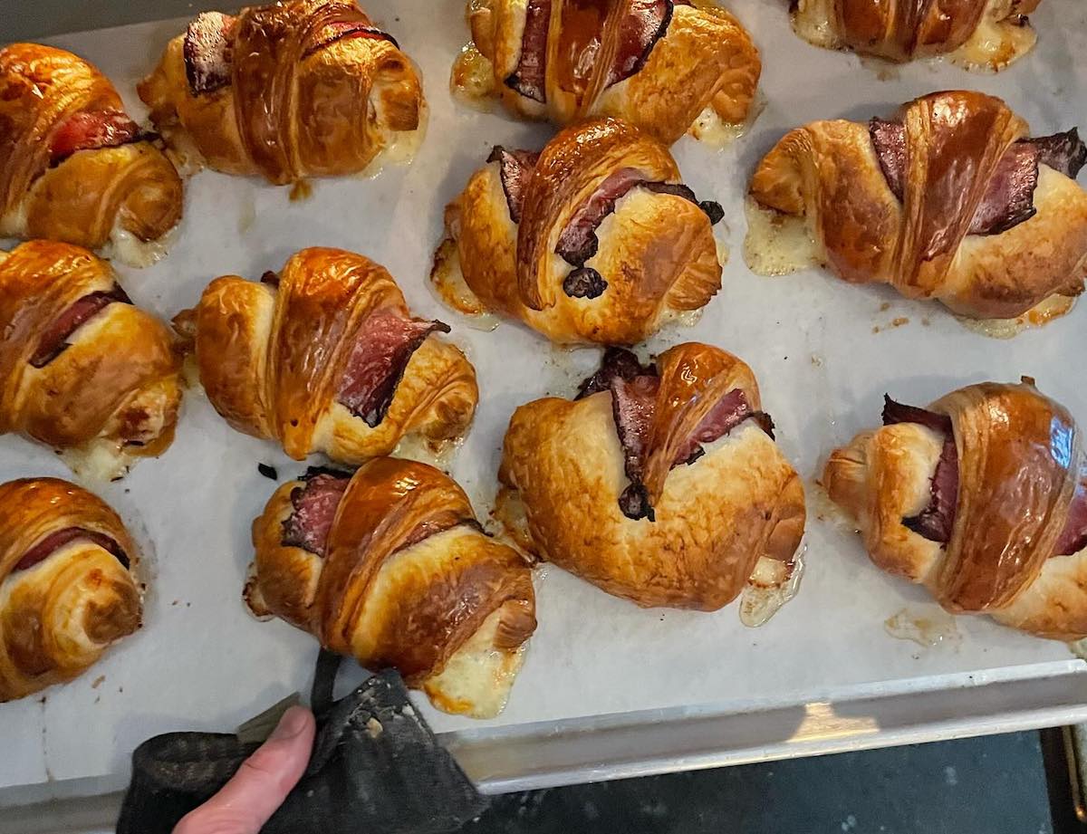 Ham and cheese croissants fresh from the oven at Oak Cliff Bread. | Photo by Oak Cliff Bread