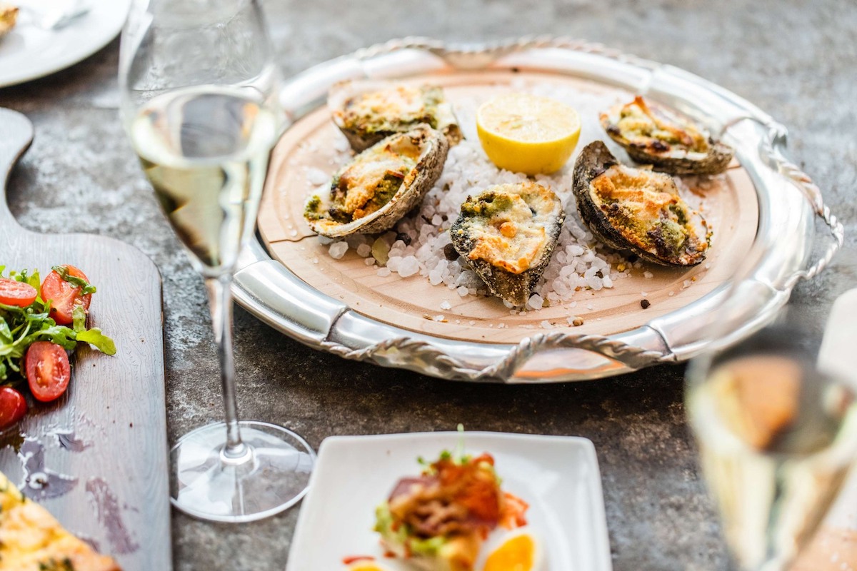Baked Gulf oysters on the brunch menu at a'Bouzy. | Photo by a'Bouzy