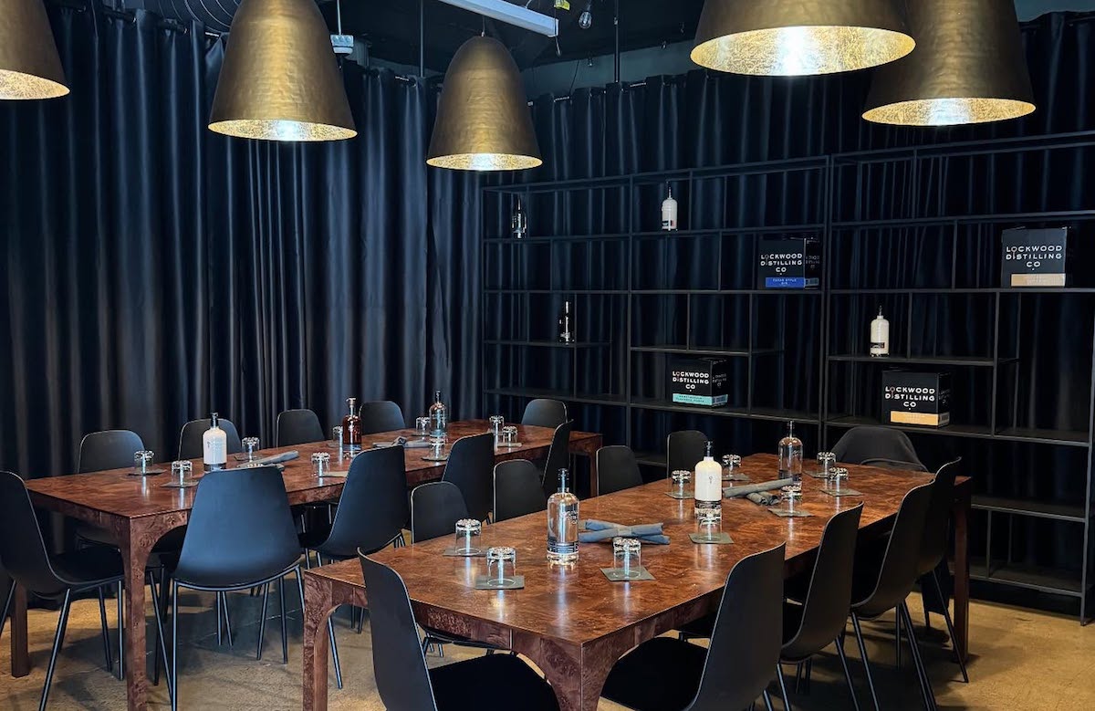 The private tasting room at Lockwood Distilling Co. | Photo by Lockwood Distilling Co.