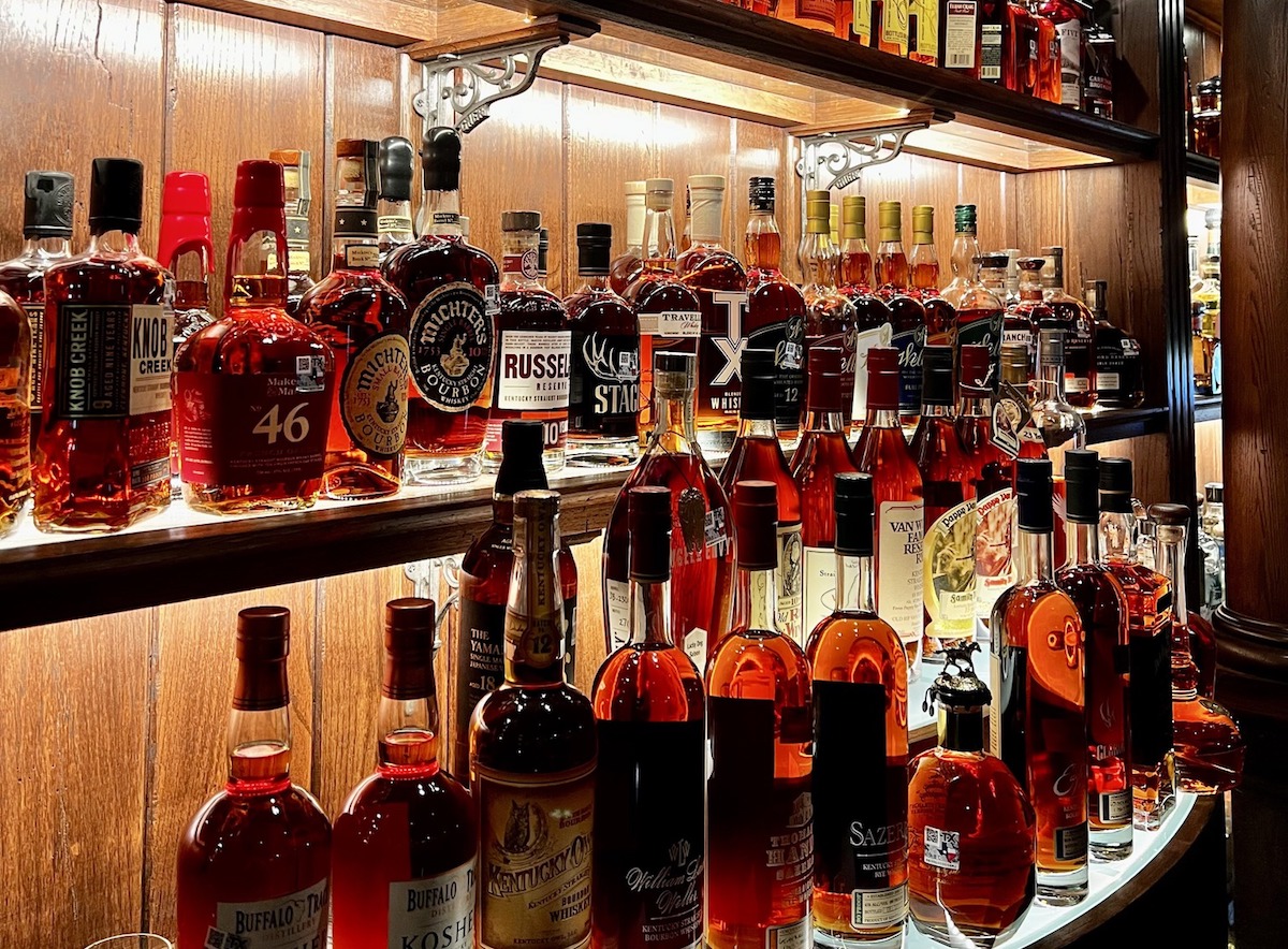 The well-stocked bar at Lucky Dog Saloon. | Photo by Lucky Dog Saloon
