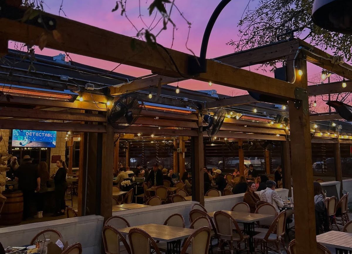 Smoky Rose - DiningOut The patio at Smoky Rose, at dusk. | Photo by Smoky Rose