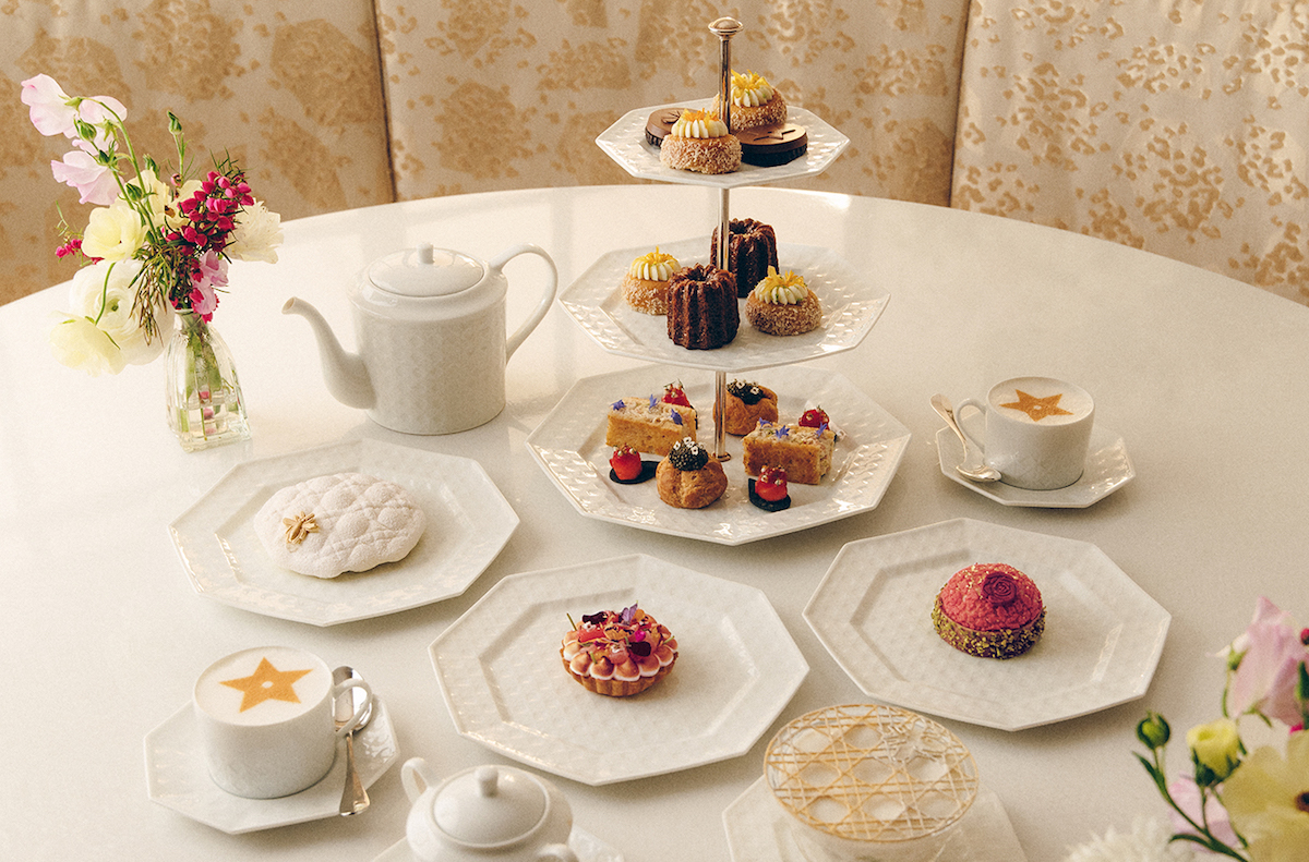 An elegant tea setup at Cafe Dior by Dominique Crenn. | Photo by Cafe Dior by Dominique Crenn