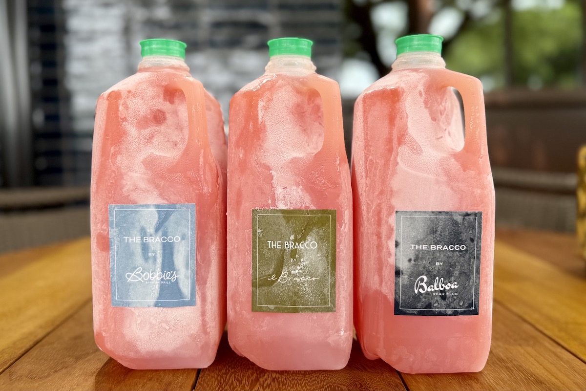 Braccos half-gallon to-go bottles, available at Il Bracco. | Photo by Western Addition