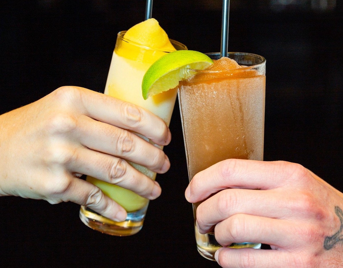 A frozen cocktail cheers at Under the Volcano. | Photo by Under the Volcano