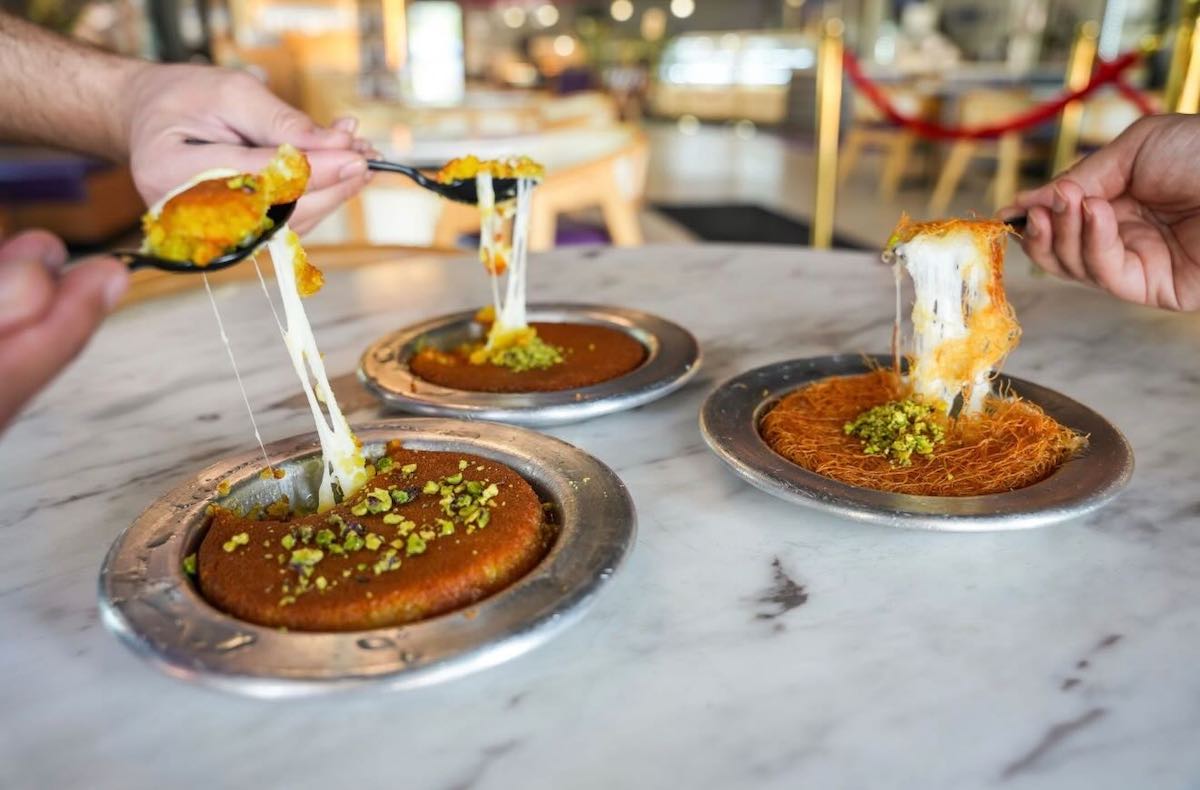 Bigdásh specializes in stretchy Middle Eastern ice cream and traditional desserts like knafeh and baklava. | Photo by Bigdásh